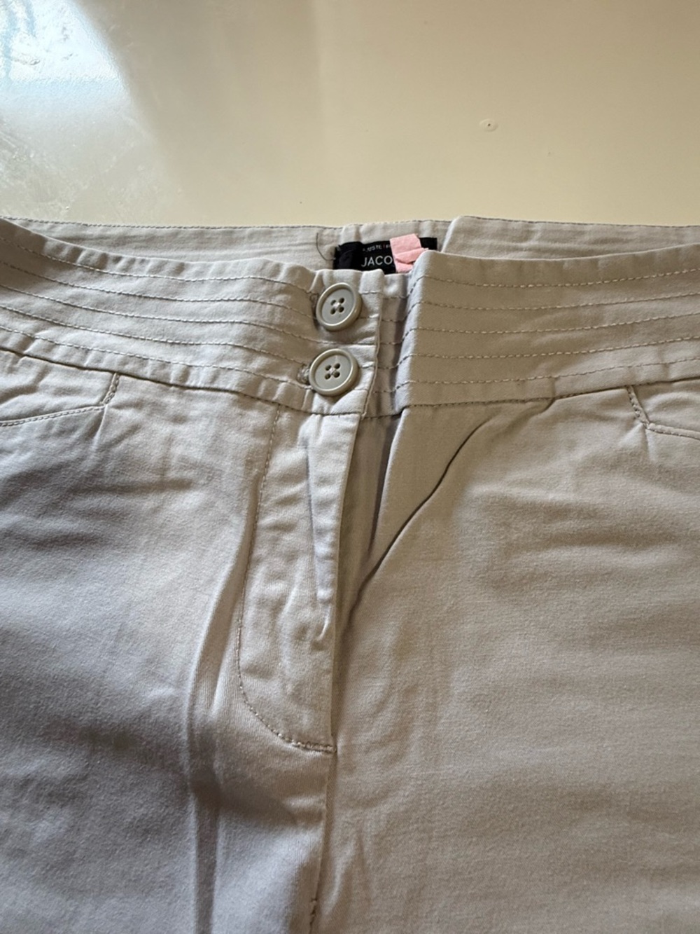 Jacob Light Grey Capri Chino Pants | Quiet Luxury Minimal - Picture 4 of 8